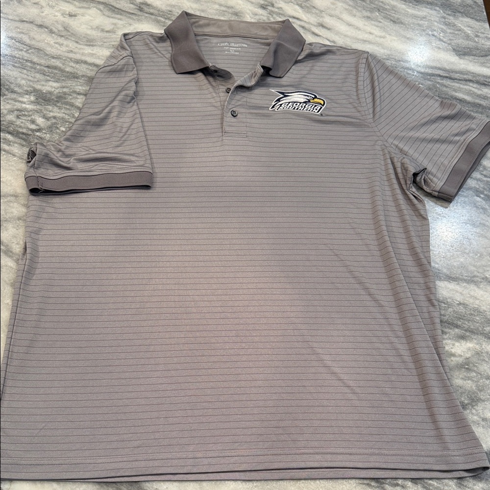 Georgia Southern Croft & Barrow Light Gray Polo Shirt